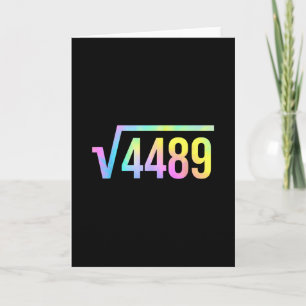 67 Meme Slang Tie Dye Roligt Kvadratrot 4489 Matem Kort