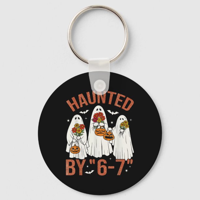 67 Meme Söt Boo Halloween Kostym Häxor  Nyckelring (Framsida)