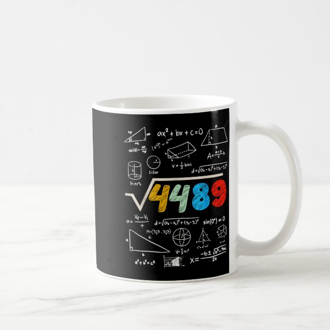 67 Meme Square Root 4489 Do The Math Funny Birthda Kaffemugg (Höger)