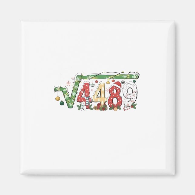 67 Meme Square Root 4489 Six Seven Math Christmas Magnet (Framsidan)