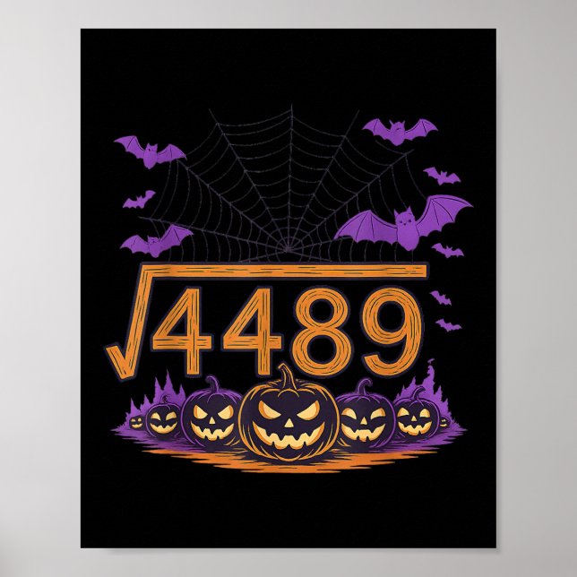 67 Meme Square Root 4489 Slang Math Halloween Cost Poster (Framsidan)