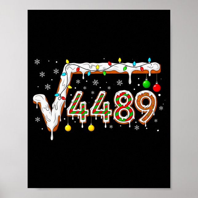 67 Meme Square Root 4489 Slang Math Teacher Funny  Poster (Framsidan)