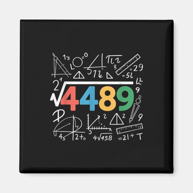 67 Meme Square Root 4489 Slang Six Seven Math Teac Magnet (Framsidan)