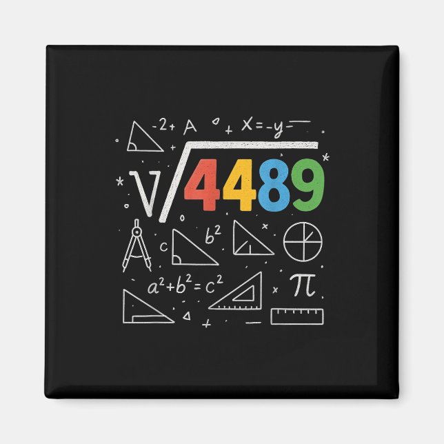67 Meme Square Root 4489 Slang Six Seven Math Teac Magnet (Framsidan)