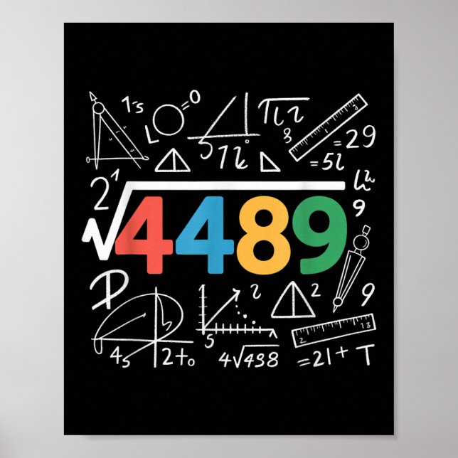 67 Meme Square Root 4489 Slang Six Seven Math Teac Poster (Framsidan)
