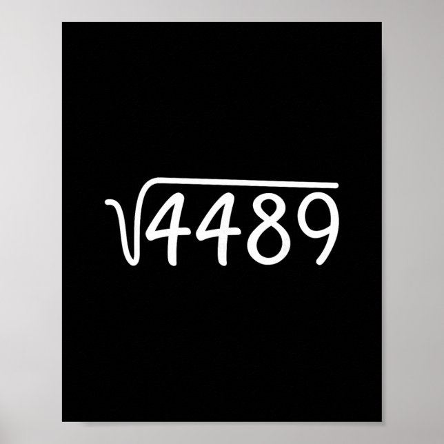 67 Meme Square Root 4489 Teen Six Seven Slang Math Poster (Framsidan)