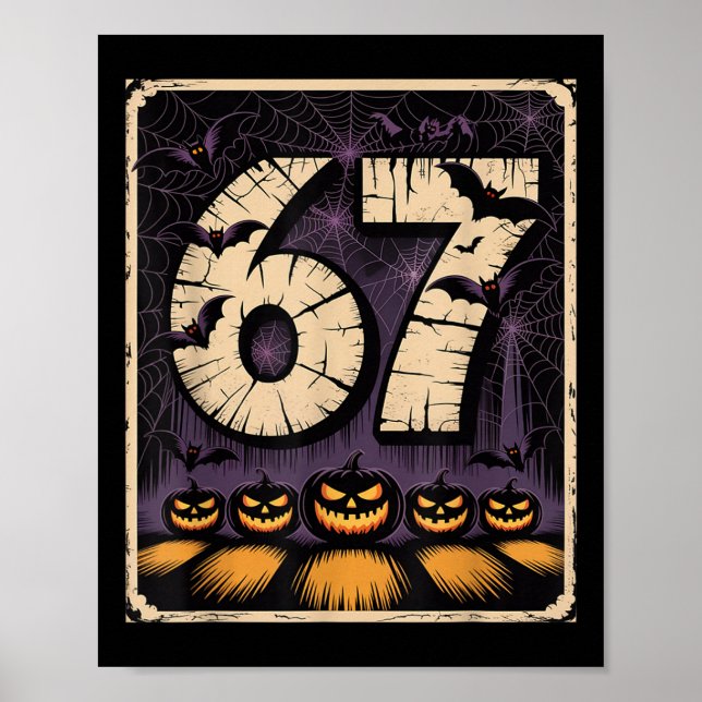 67 Meme T-shirt  Poster (Framsidan)