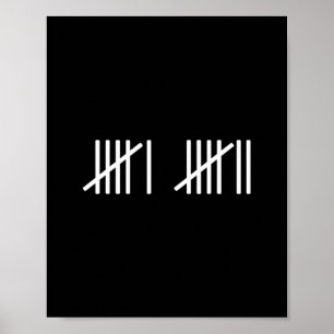 67 Meme Tally Märken Räkning Slang 6 7 Brainrot Mi Poster