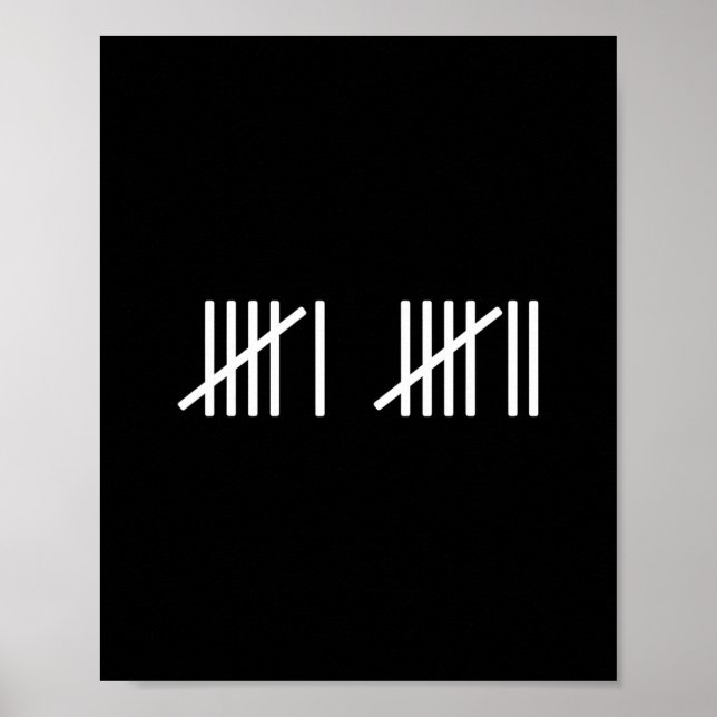 67 Meme Tally Märken Räkning Slang 6 7 Brainrot Mi Poster (Framsidan)