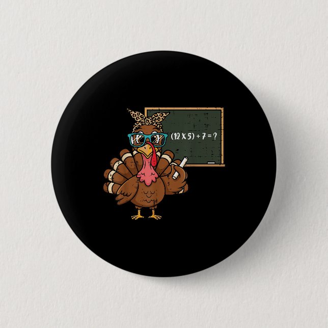 67 Meme Thanksgiving Kalkon Rolig 6 7 Lärare Män  Knapp (Framsida)