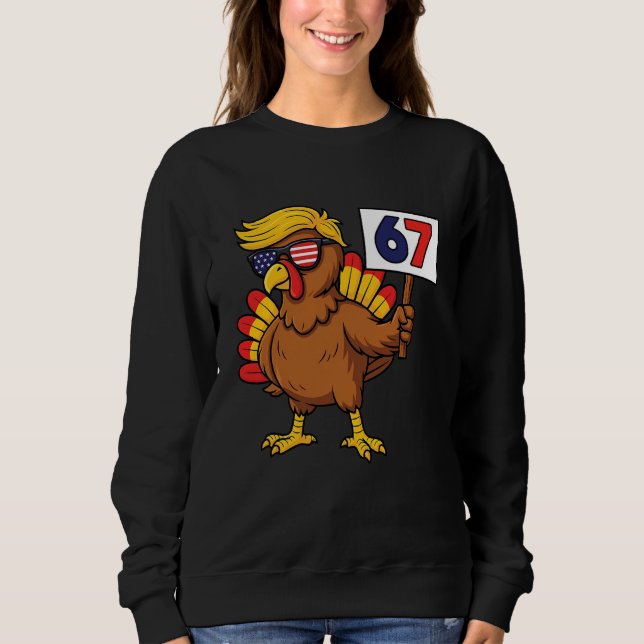 67 Meme Thanksgiving Turkey Day Six Seven Funny Tr T Shirt (Framsida)