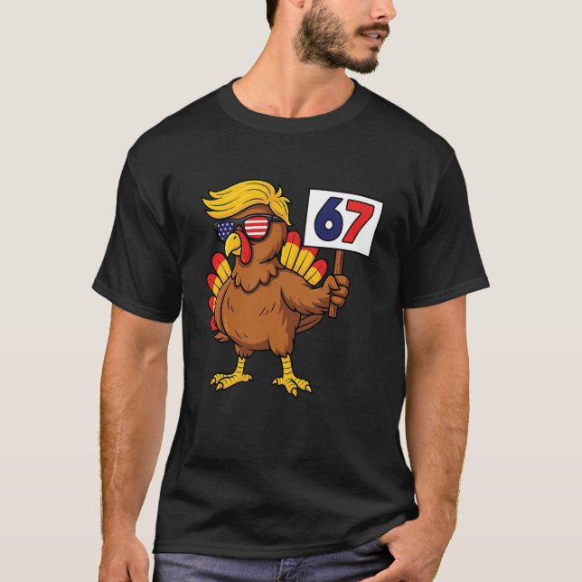 67 Meme Thanksgiving Turkey Day Six Seven Funny Tr T Shirt (Framsida)
