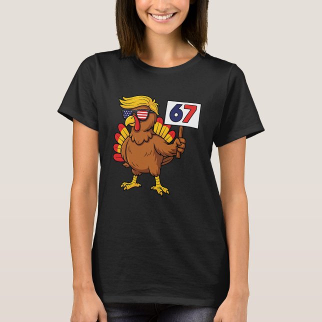 67 Meme Thanksgiving Turkey Day Six Seven Funny Tr T Shirt (Framsida)