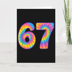 67 Meme Tie Dye Retro Sex Sju Kort