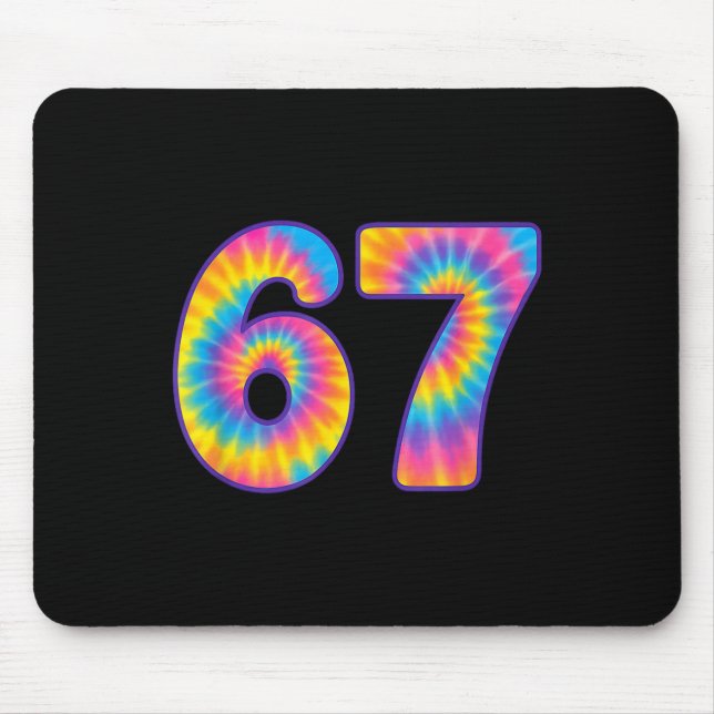 67 Meme Tie Dye Retro Six Seven  Musmatta (Framsidan)