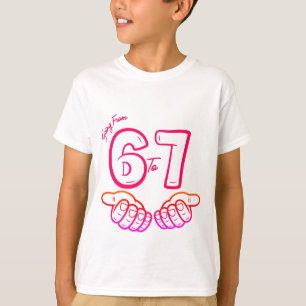 67 Meme Trend Rosa Röd Födelsedagsfest T Shirt