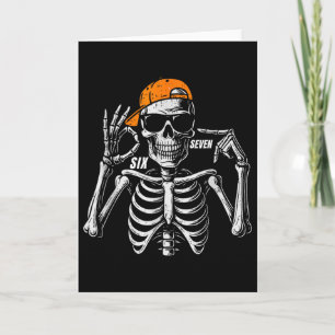 67 Meme Trendig Skelett Halloween Rolig Sex Sju Kort