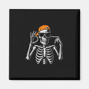 67 Meme Trendig Skelett Halloween Rollig Six Seven Magnet