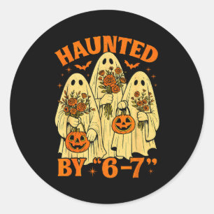 67 Meme Trendig Spöke Halloween Rolig Sex Sju Gen Runt Klistermärke
