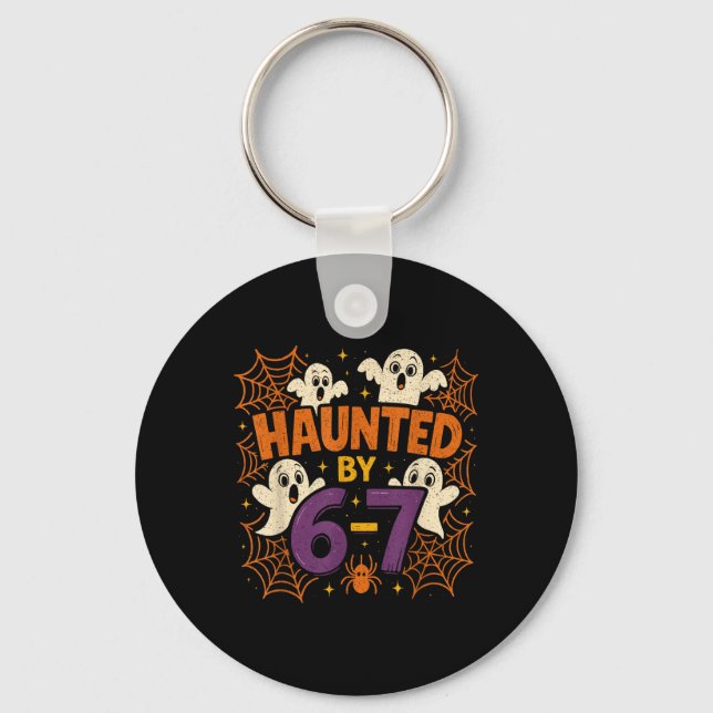 67 Meme Trendy Halloween Funny Six Seven Gen Alpha Nyckelring (Framsida)