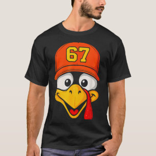 67 Meme Turkansikte Six Seven Thanksgiving 6 7 Män T Shirt