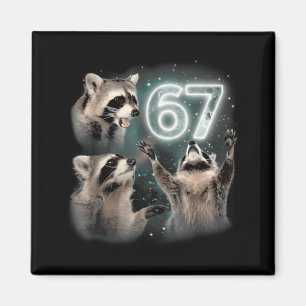 67 Meme Tvättbjörn Ylar åt Månen Sex Sju Skräp Magnet