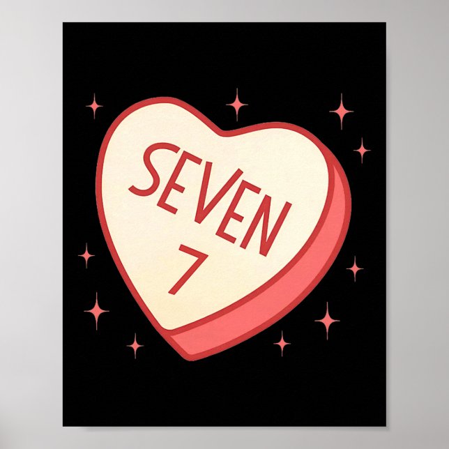 67 Meme Valentines Day Candy Heart Six Seven Match Poster (Framsidan)