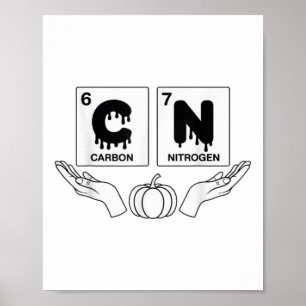 67 Mème vetenskap kemi rolig pumpa konst nörd J Poster