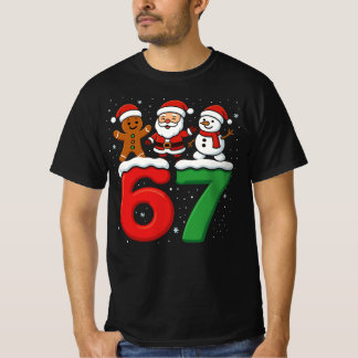 67 Meme Xmas Sex Sju Tomte Snömannen Jul T Shirt