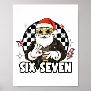 67 Meme Xmas Six Seven Tomte 6 7 Jul Man Kvinna Poster