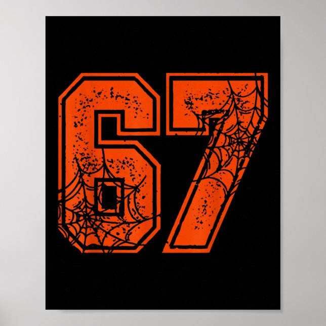67 Memojirolig Six Seven Gen Alpha Halloween-pumpa Poster (Framsidan)