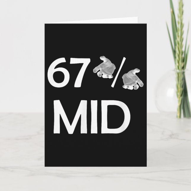 67% Mid Meme händer Rolig Internettrend 6-7 Sex Sj Kort (Framsida)