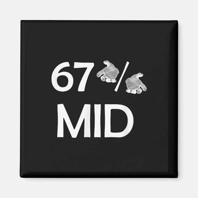 67% Mid Meme händer Rolig Internettrend 6-7 Sex Sj Magnet (Framsidan)
