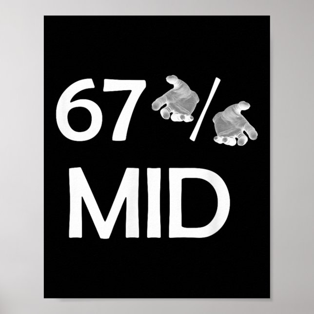 67% Mid Meme händer Rolig Internettrend 6-7 Sex Sj Poster (Framsidan)