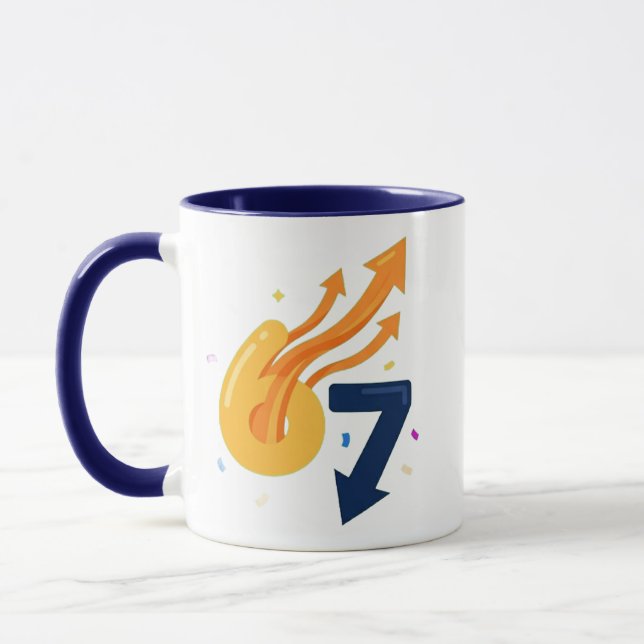 67 Mugg Meme - Upp Ned Gest Rolig Symbolik (Vänster)