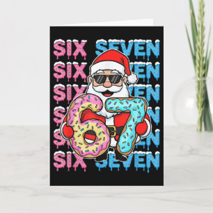 67 Munk Jul Rolig Six Seven Meme Santa Barn Kort