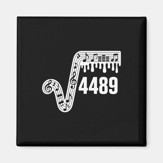 67 Music Drip Meme Square Root 4489 Slang Funny Ma Magnet (Framsidan)