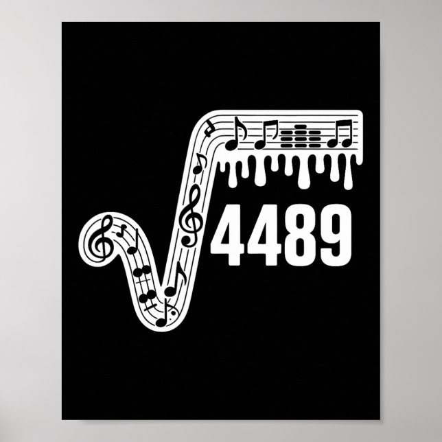 67 Music Drip Meme Square Root 4489 Slang Funny Ma Poster (Framsidan)