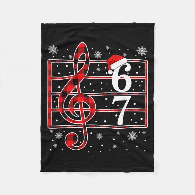 67 Music Meme Slang Musician Santa Music Teacher C Fleecefilt (Framsidan)