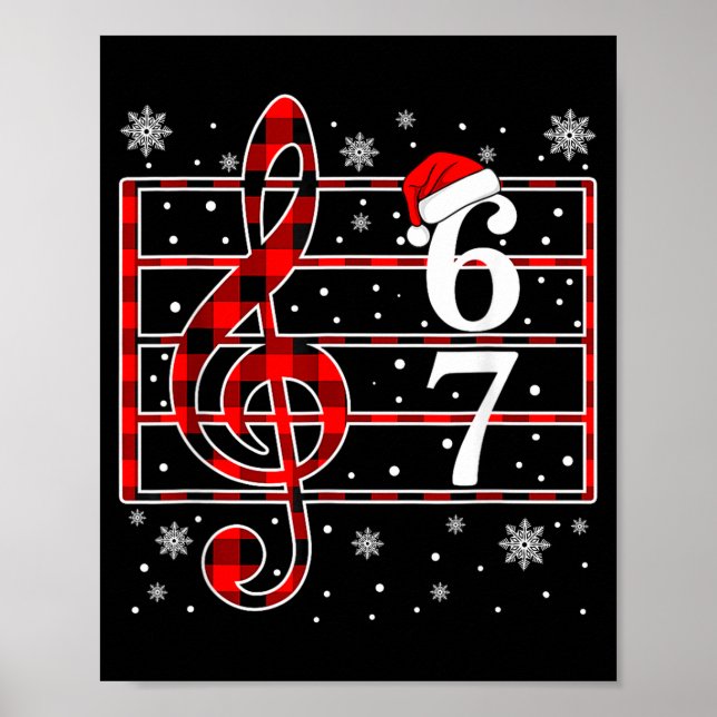 67 Music Meme Slang Musician Santa Music Teacher C Poster (Framsidan)