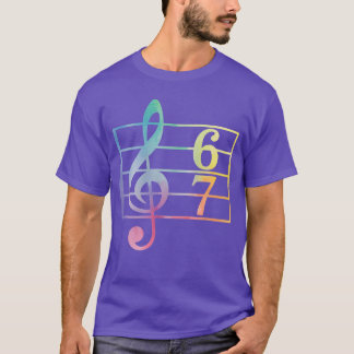 67 Music Meme Slang Six Seven Music Teacher Funny  T Shirt