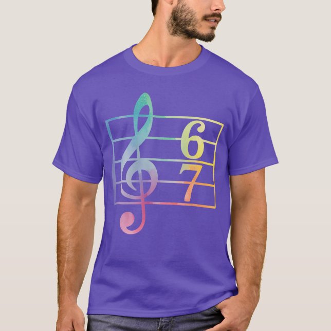 67 Music Meme Slang Six Seven Music Teacher Funny  T Shirt (Framsida)