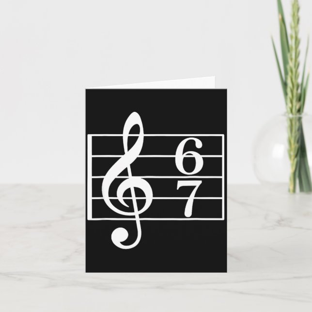 67 Music Meme Slang Six Seven Music Teacher School Kort (Framsida)