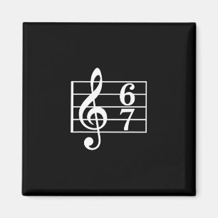 67 Musik Meme Slang Musiker Barn Rollig Musik Lära Magnet