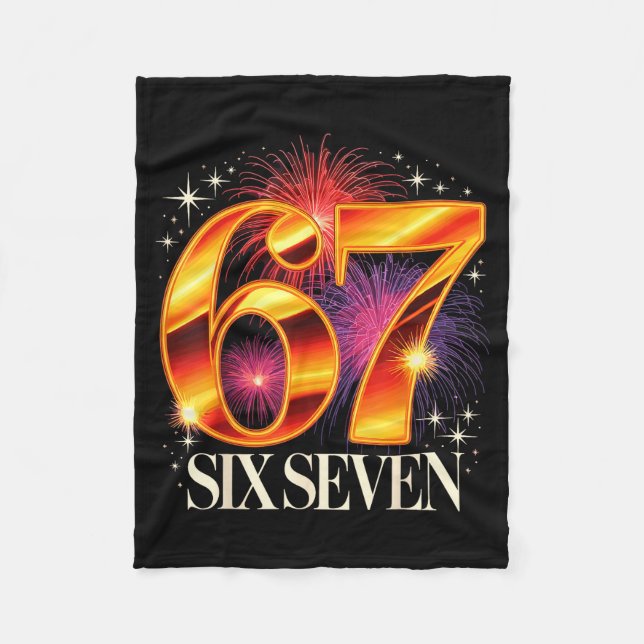 67 New Years Eve Party Pajama Shirt 6 7 Meme 67 20 Fleecefilt (Framsidan)