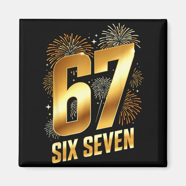 67 New Years Eve Party Pajama Shirt 6 7 Meme 67 20 Magnet (Framsidan)