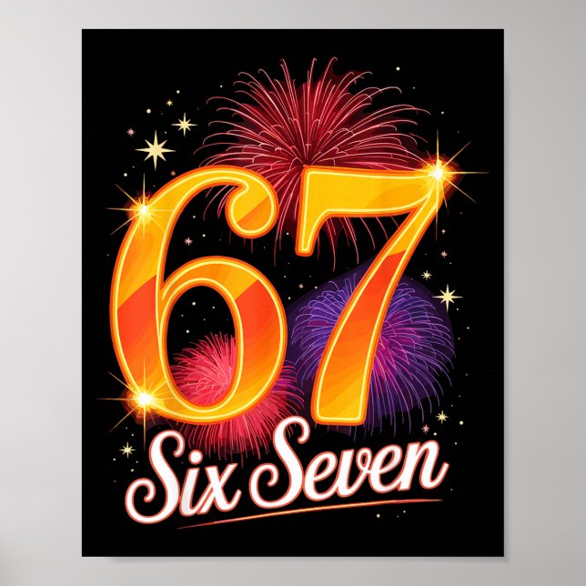 67 New Years Eve Party Pajama Shirt 6 7 Meme 67 20 Poster (Framsidan)