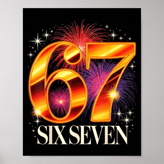67 New Years Eve Party Pajama Shirt 6 7 Meme 67 20 Poster (Framsidan)