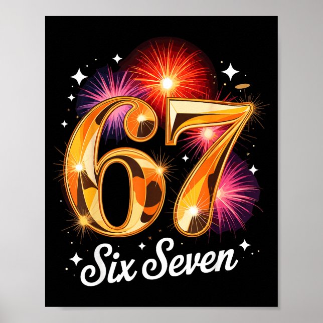 67 New Years Eve Party Pajama Shirt 6 7 Meme 67 20 Poster (Framsidan)