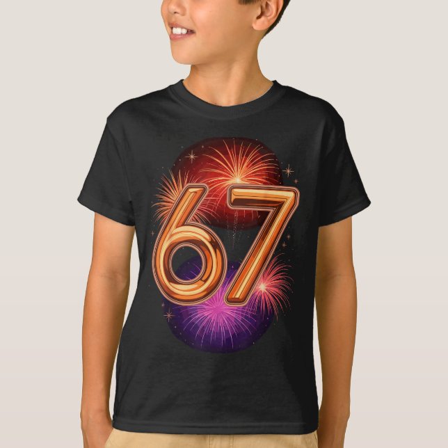 67 New Years Eve Party Pajama Shirt 6 7 Meme 67 20 T Shirt (Framsida)